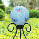 VCUTEKA Gazing Ball, 8" Glass Gazing Balls Sphere for Garden Lawn Outdoor Ornament Yard Decorative, Butterfly by CozyNest Decor