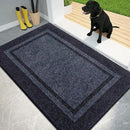 PURRUGS Dirt Trapping Door Mat 32" x 48", Non-Slip/Skid Machine Washable Entryway Rug, Shoes Scraper, Area Rug, Super Absorbent Welcome Mat for Muddy Wet Shoes and Paws, Bluish Grey & Charcoal by CozyNest Decor
