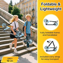 Kick Scooter for Kids Teens & Adults, 4 Adjustable Heights, 8IN All Terrain Big Wheels, Dual Brakes & Dual Suspension, Foldable and Lightweight, Gifts for Girls Boys by TinyTreasures Baby Boutique