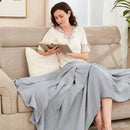 EMME Cotton Throw Blanket for Couch Soft Muslin Blankets 50"x60" Lightweight Breathable Blanket All Season Gauze Blanket, Light Grey by CozyNest Decor