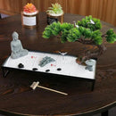 BangBangDa Japanese Meditation-Decoration - Home Office Bonsai Decor for Table Desk - Buddha Rock Sand Tabletop Decor Gifts for Women Man Friends by GreenHaven Gardens
