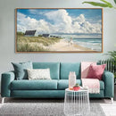 HGUAOA Coastal Canvas Wall Art - Large Landscape Wall Art for Living Room - Ocean and Beach Painting - Blue Artwork for Bedroom Decor - Above Bed Wall Pictures -Beach Theme Print Art by CozyNest Decor