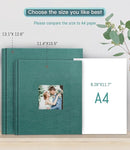 popotop Photo Album Self Adhesive with Picture Display Window,40 Pages DIY Scrapbooking Supplies Kit for 4x6 10x12 Picture,Linen Cover Memory Book for Baby Wedding, with Scraper and Metallic Pen by TinyTreasures Baby Boutique