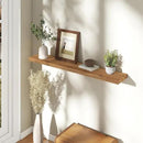Fun Memories Rustic Elm Wood Floating Shelves for Wall, 48" Floating Shelf Wall Mounted, Long Floating Disply Shelf with Heavy-Duty Bracket for Living Room, Kitchen, Bathroom, Natural Color, Set of 1 by CozyNest Decor