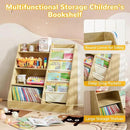 Kids Bookshelf, 4-Tier Kids Wooden Bookshelf with Toy Storage Montessori Toy Shelf, 32”L x 16”D x 32”H Nursery Bookshelves Childrens Bookcase Baby Toddler Book Shelf for Kids Rooms Clearance by CozyNest Decor