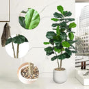 Artificial Fiddle Leaf Fig Tree 5FT, Large Realistic Faux Ficus Lyrata Plant with Pot Large Faux Plant for Indoor Outdoor Home, Office, Living Room, Bathroom Decor by CozyNest Decor