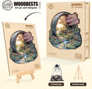 Wooden Puzzles for Adults, Spring Flower Wooden Jigsaw Puzzle for Adults, 280 Piece Unique Animal Shape Wood Puzzles Adult, Birthday Party Gifts for Friends & Family Game Home Decor (L-13.4 * 13.1in) by TinyTreasures Baby Boutique