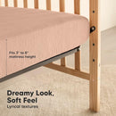 KeaBabies 2-Pack Muslin Crib Sheets for Boys, Girls - 100% Organic Cotton Fitted Baby Crib Mattress Sheet, Soft Breathable Standard Toddler Bed Cover Bedding Set, Neutral, Durable 52x28 (Russet) by TinyTreasures Baby Boutique