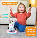 Stack-a-Roos Baby Zebra by Salus Brands - Animal Stacking Toy, Educational Early Learning Toy for Infants Babies Toddlers, Age 12+ Months - Great Baby Gifts, STEM by TinyTreasures Baby Boutique