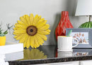 NAT & Jules Gerbera Daisy Flower Shaped Dimensional Indoor Outdoor 12 inch Cast Resin Decorative Garden Stepping Stone, Patio, Walkway Sculpture Yard Art, Yellow by CozyNest Decor