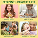 WaldyWop Crochet Kit for Beginners – Easy to Follow Tutorials, Ergonomic Hook & Tangle-Free Yarn, Complete DIY Craft Set for Girls 8-12 & Women, Stress Relief & Home Decor (Turtle Coaster) by TinyTreasures Baby Boutique