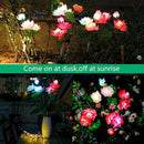 TONULAX Solar Garden Lights, Upgraded 2-Pack, Solar Lotus Flower Lights, Plastic Silk, Multi-Color, LED, Waterproof, Touch Control, 18-Hour Runtime by GreenHaven Gardens