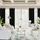 H.VERSAILTEX Black Blackout Curtain Blinds Kitchen Curtains Energy Smart Decoration Thermal Insulated Blackout Curtains for Bedroom/Small Window,2 Panels,Grommet,52 by 63 Inch by CozyNest Decor