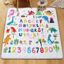 Baby Play Mat - Thicken 71x59 Inch Soft Foam Crawling Mat for Playpen & Floor, Non-Slip Waterproof Playmats for Infants & Toddlers, Portable Foldable & Machine Washable, Dinosaur & Letters by TinyTreasures Baby Boutique