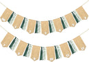 pinkblume 1st Birthday Burlap Photo Banner Garland Handmade Felt from Newborn to 12 Months with Gradient Sage Green Ribbon for Baby Boy Girl Monthly Milestones First Birthday Party Decoration Supplies by TinyTreasures Baby Boutique