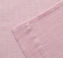 MIUCO Semi Sheer Curtains Poly Linen Textured Solid Grommet Curtains 63 Inches Long for Living Room 2 Panels (2 x 37 Wide x 63" Long) Pink by CozyNest Decor