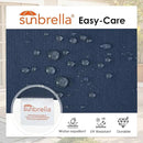 Outdoor Sunbrella Round Corner Seat Cushion, 17"x16"x2", Set of 4, Non Slip Seat Cushion Pads with Removable Cover for Patio Furniture, Garden Yard Lawn, Specrtum Indigo by GreenHaven Gardens