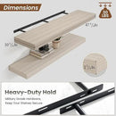 Heimlove 48" Floating Shelves for Wall,10 Grey Deep Rustic Wood Display & Storage Wall Shelves with Heavy Duty Brackets for Bathroom,Bedroom,Kitchen,Living Room,Office by CozyNest Decor
