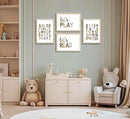 4 Pcs Boho Playroom Canvas Wall Art Nursery Toddler Educational Let's Read Let's Play Painting Pictures Wall Decor Posters Print Artwork for Girl Boy Childs Room Classroom Home Decoration Unframed by CozyNest Decor