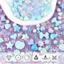 Assorted 170-230PCS Blue Acrylic Beads for Bracelet Making, Flower Bow Butterfly Candy GummyBear Aesthetic Bracelet Charms,Cute Beads for Jewelry Making DIY Necklace Keychain Phone Charm by TinyTreasures Baby Boutique
