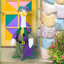 Mardi Gras Jester Outfit Goose Clothes for 23 High Cement or Plastic Lawn Porch Lawn Garden Goose Costume Clothing by GreenHaven Gardens