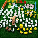 100 Pcs Mini Resin Animals Figures, Farm Tiny Plastic Animals Figurines to Hide Miniature Fairy Garden Decorations Accessories by GreenHaven Gardens
