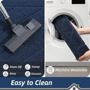 BEQHAUSE Dirt Trapper Door Mat 32" x 48", Doormat Non-Slip Entryway Rugs Washable, Dog Door Mat Stain Resistant and Absorbent Welcome Floor Mat for Front Back Door, Muddy Wet Shoes & Paws, Navy Blue by CozyNest Decor