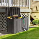 45 Gallon Double-Wall Resin Deck Box - Lockable Waterproof Outdoor Storage Box, 515bs Capacity & Doubles as Seating for Patio Furniture - Garden Tools, Pool Accessories (Brown) by CozyNest Decor