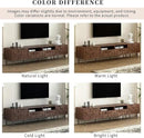 Modern TV Stand for TVs up to 85", Mid-Century Media Console with Checkered Cabinet Doors, Storage Drawers & Open Shelves, Wood Entertainment Center with Metal Legs by CozyNest Decor