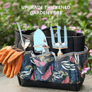 Gardening Tools 9-Piece Heavy Duty Gardening Hand Tools with Fashion and Durable Garden Tools Organizer Handbag,Rust-Proof Garden Tool Set, Ideal Gardening Gifts for Women by GreenHaven Gardens