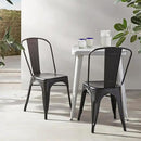 Amazon Basics Metal Dining Chairs, Matte Black, 1 Count (Pack of 4) by CozyNest Decor