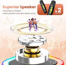 Mini Karaoke Machine for Kids Adults, Portable Bluetooth Mini Karaoke Microphone Singing Speaker Karaoke Player with 2 Wireless Mic, for All Smartphones,Birthday, Family,Home Party (Black Green) by TinyTreasures Baby Boutique