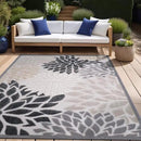 Beverly Rug Outdoor Rug 6x9 Modern Floral Tropical Area Rugs for Indoor and Outdoor Patio Easy to Clean Non Shedding Living Room Porch Garden Washable Outside Carpet (6 x 9 Beige) by CozyNest Decor