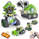 5in1 STEM AI Robot Toys Building Set, 478Pcs APP & Remote Control Engineering Erector Blocks for Kids Age 6-8, Coding Interactive Educational Christmas Birthday Gift for 10-12 Year Boys & Girls by TinyTreasures Baby Boutique