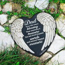 Dad Memorial Garden Stone, Dad Stepping Garden Memorial Stone, in Memory of Dad Stones Gifts for Loss of Father, Loss of Dad, Father Memorial Angel Wings Heart Stone TNS13 by GreenHaven Gardens
