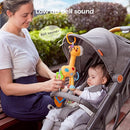 TUMAMA Giraffe Hanging Rattle Toys, Soft Baby Hanging Toys with Wind Chimes, Stroller Car Seat Crib Plush Animal Activity Toys Gift for Newborn Toddlers 0,3,6,9,12,36 Month by TinyTreasures Baby Boutique