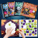 4Pcs Halloween Paint by Sticker Books for Kids Ages 4-8 Halloween Pumpkin Ghost Witch Sticker by Number Books Activity Book for Kids Puzzle Book Craft Art Gift Holiday Party Favors Create 32 Pictures by TinyTreasures Baby Boutique