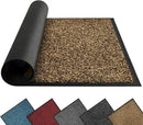 Mibao Front Door Mat, Dirt Trapper Welcome Mat for Outdoor Indoor, Non-Slip Waterproof Doormat, Durable Machine Washable Low Profile Entry Rug for Back Door Outside Patio Porch, 36" x 24", Brown by CozyNest Decor