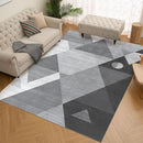HOMFINE Washable Modern Area Rug - Geometric Style 8x10 Rugs for Living Room, Bedroom, Machine Washable Rug Soft Non Slip Non Shedding Area Rug - Grey, 8'x10' by TinyTreasures Baby Boutique