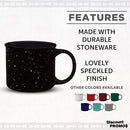 DISCOUNT PROMOS Ceramic Campfire Coffee Mugs 13 oz. Set of 10, Bulk Pack - Perfect for Tea, Espresso, Cappuccino, Hot Cocoa - Black by TinyTreasures Baby Boutique