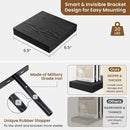 fuqing Floating Shelves for Wall, Bathroom Shelf Wall Mounted for Storage, Shelves with Invisible Bracket for Bedroom, Kitchen, Living Room, Farmhouse Small Book Shelf, 6.5 Inch Set of 3, Black by CozyNest Decor