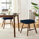 downluxe Chair Cushions for Dining Chairs, Waterproof Kitchen Chair Pads, Non-Slip Dining Seat Cushion with Ties, 17" x 16" x 2.5", Navy, 4 Pack by CozyNest Decor