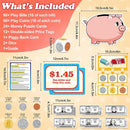Money Activity Set for Kids for Learning, Pretend Play, Math Manipulatives,Teaching,Counting,Learning & Education Toys for Kindergartner Classroom & Homeschool,Math Games for Toddler, Teacher by TinyTreasures Baby Boutique