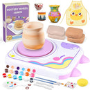 Pottery Wheel for Kids，Art Supplies Arts & Crafts Kit, Crafts Toys for Girls 8-12, Pottery Studio Craft Kit with 4 Pack Air-Dry Clay,Girls Toys Birthday Christmas Gift for Kids Ages 6 7 8 9 10 11 12+ by TinyTreasures Baby Boutique
