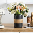 Large Storage Containers with Lids, Ceramic Coffee Container Kitchen Food Storage Jars for Spice Sugar Tea Bag, Stackable Decorative Jars for Counter, Black & 61oz by CozyNest Decor