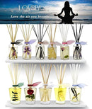 LOVSPA Reed Diffuser Set, Warm Vanilla Sugar Scented Oil Diffuser with Sticks, Home Fragrance Accessories for Bathroom Shelf Decor, Aroma Diffusers for Home or Office Fall Decor, USA Made by CozyNest Decor