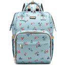 Diaper Bag Backpack for Women, Baby Bags for Girls,Diaper Bag with Changing Pad, and Insulated Pockets-Blue Flowers by TinyTreasures Baby Boutique