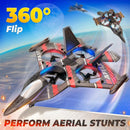 BEZGAR Drones for Kids | 2.4GHZ RC Plane, Remote Control Airplane, RC Helicopter, 360° Flip Fighter Jet Toy, Toys for ages 8-13 with Colorful LED Navigation Lights Red by TinyTreasures Baby Boutique