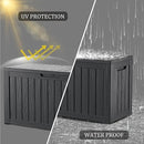 80 Gallon Lockable Resin Deck Box, Waterproof & UV-Resistant Outdoor Storage Box for Outdoor Cushion Storage, Garden Tools & Pool Accessories Storage, Black by CozyNest Decor