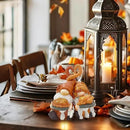 Fall Gnome Decor, Resin Thanksgiving Gnomes for Fall Decoration Indoor Home, Small Autumn Gnome Figurines with Pumpkin Pie and Turkey for Autumn Harvest by CozyNest Decor